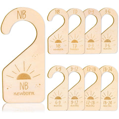 Whaline boho sun wooden baby closet divider for organized newborn outfits