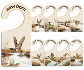 Whaline watercolor mallard duck wooden divider for newborn clothes organization