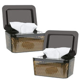 Whiidoom wipes dispenser front view with clear visibility for quick refills