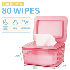 Whiidoom wipes dispenser enables one-handed access for quick diaper changes.