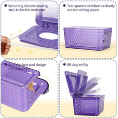 Whiidoom seal-designed lid keeps wipes moist for longer freshness.