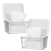Whiidoom wipes dispenser with transparent body for easy monitoring and quick refills.