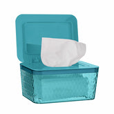 Whiidoom wipes dispenser with transparent body for easy visibility and refills.