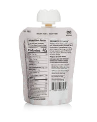 White Leaf Provisions peach-oat puree pouch, resealable and convenient