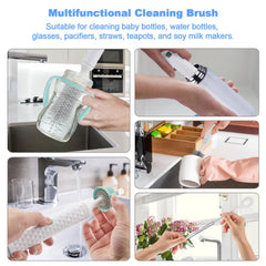 WHNL straw cleaner brush reaches narrow interiors for easy cleaning