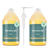 WHOLENATURALS Pure Castile Soap with pump for mess-free dilution.