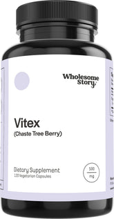 Wholesome Story Vitex chasteberry bottle front for daily hormone balance support