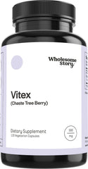 Wholesome Story Vitex chasteberry bottle front for daily hormone balance support