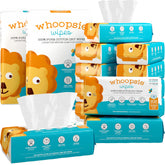Whoopsie Wipes dry cotton wipes for gentle, chemical-free cleaning.