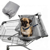 Wibeelee dog cart cover with quilted seat for cart compatibility and comfort.