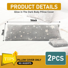 Wibeelee glow body pillow cover starlit sky glow enhances ambience in dim rooms
