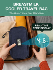 Blue WIBOND portable cooler bag keeps milk and snacks organized during travel.