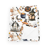 Wicbfdfv Halloween pumpkin bats blanket, soft flannel for cozy naps.