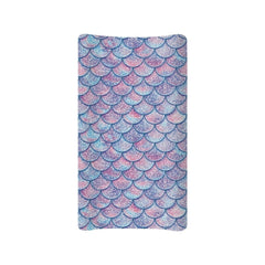 Wideasale Mermaid pattern changing pad cover in 32x16 adds soft comfort during diaper changes.