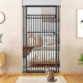 WIDERSAFER extra tall cat gate assembly showing adjustable height and width