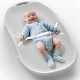 Widitn baby changing pad top view shows a soft surface for gentle changes