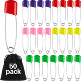 WILLBOND diaper pins with colorful heads for secure diapering