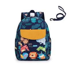 Willikiva cute zoo 2D backpack front view, ideal for daily preschool adventures.