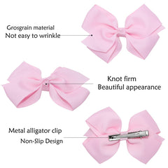 WillingTee baby girl bow clip styled for gentle hairstyles
