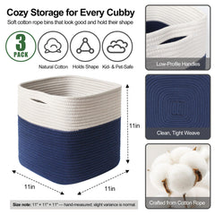 Willitat 11x11 cube storage bin side view showcasing compact upright design.
