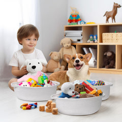 WILLITAT basket used as toy bin in kids' room for easy access.