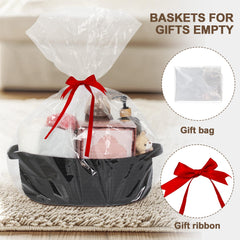 Willitat woven basket with bag and ribbon ideal for personalized gifts
