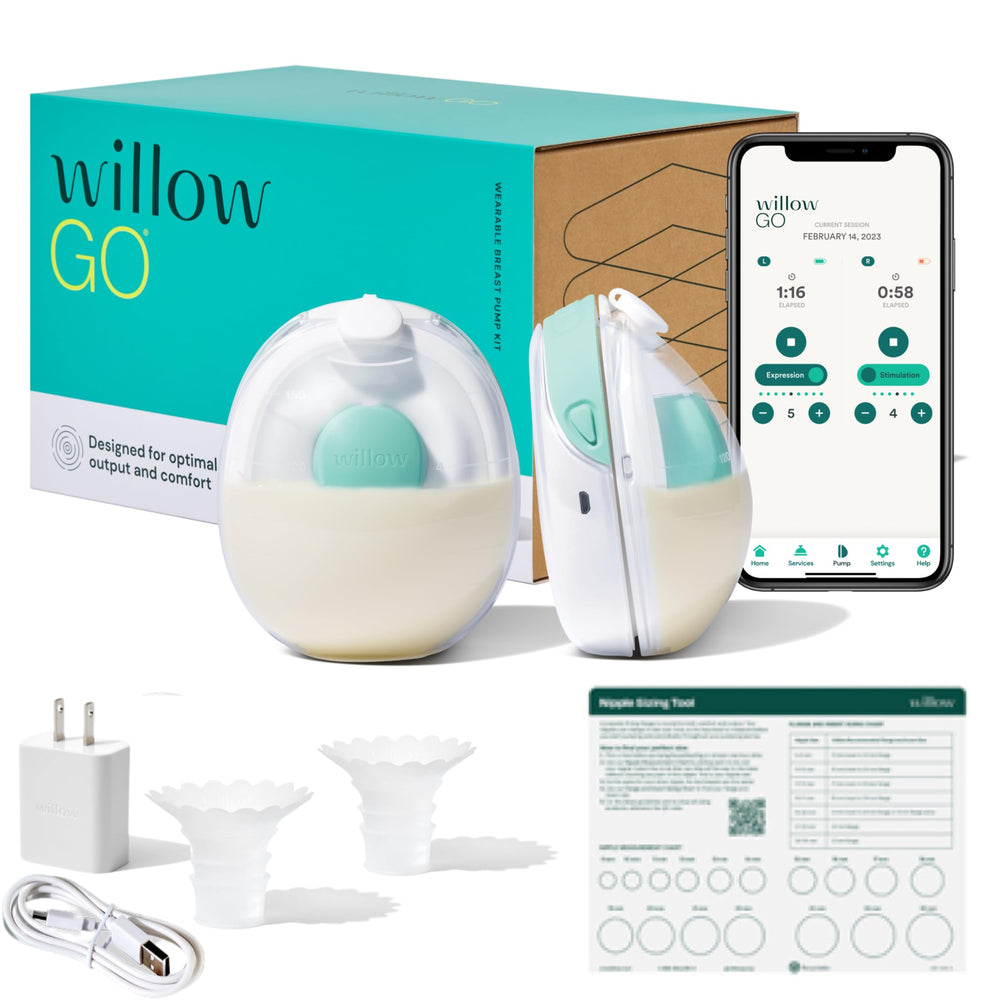 Willow Go wearable breast pump in bra enables hands-free pumping