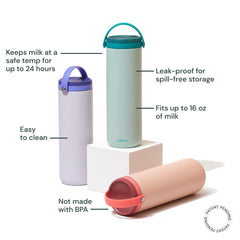Willow cooler in hand, teal color, fits car cup holder for on-the-go use