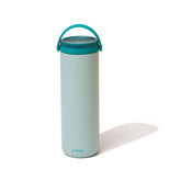Willow portable breastmilk cooler teal side view showing compact design and portability