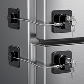 WILNIRY 2-pack fridge door lock closeup secures food access for busy families.