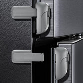 WILZEIMY fridge lock two-buttons release secures door easily for adults.