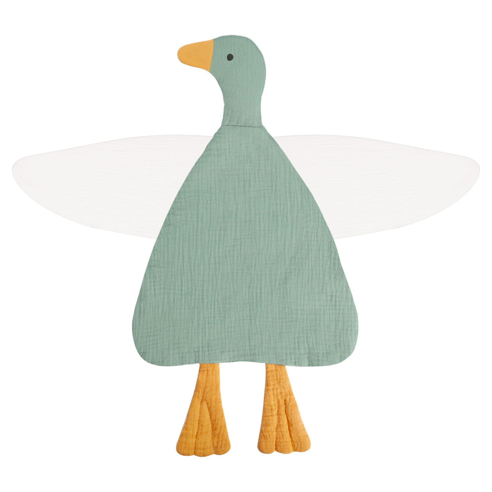 Wimist duck lovey soft blanket detail offers comforting security for naps.