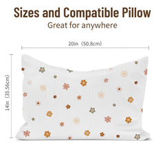 Wimist envelope-closure pillowcase keeps the 14x20 pillow secure during travel or naps.