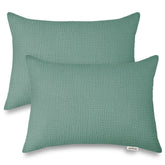 Wimist Roman Green toddler pillowcase with envelope closure for secure pillow fit.