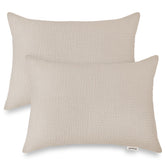Wimist toddler pillowcase in beige 14x20 with soft muslin fabric