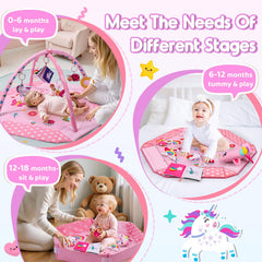 Windidi Unicorn Baby Gym Mat soft cushioned surface for safe play