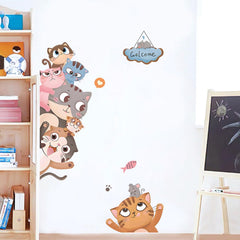 Windvale cat wall decals peel and stick smoothly for easy, residue-free redecorating.