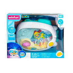 Winfun nightlight projector showing reef scene for calm naps