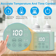 Winged Whale Baby Bottle Warmer defrosts and warms milk safely.