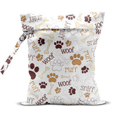 WINGTECA dog diaper bag shows the spacious 12.5x10 inch wet bag for travel.