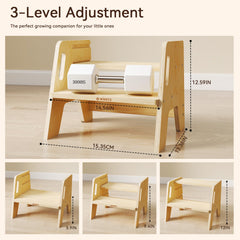 Wingyz step stool handle design helps kids grip securely during climbs.