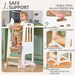 Wingyz Toddler Tower safety rail emphasizes protective design during climbs.
