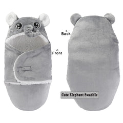 Winmany white panda swaddle; soft, breathable warmth for infants.
