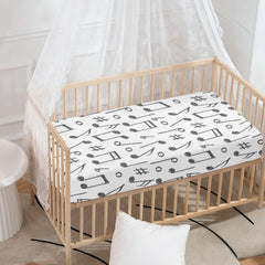 Winpema crib sheet features elastic-edge for a snug, secure fit