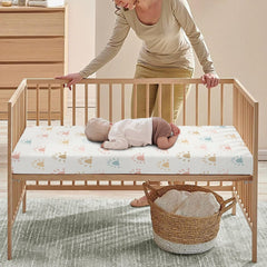 Winpema pink sun crib sheet—neutral design for boys and girls