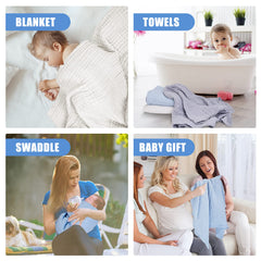 WinReal muslin towels honeycomb embossing close-up, fast moisture absorption.