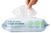 WIPEMATE baby wipes pack front showing plant-based formula for gentle cleansing