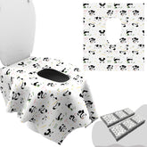 WIPEOUTX panda-print toilet seat covers packaging for travel and on-the-go use.
