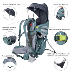 WIPHA carrier 360° ventilation keeps both comfortable on hikes.