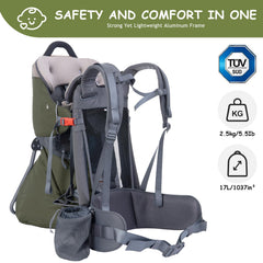 WIPHA carrier with canopy provides shade during hikes